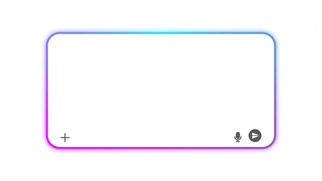 Looping Gradient Frame AI Chat Box Animation Large Size