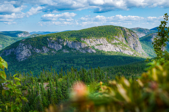 Wonderful view over Eudore-Fortin mountain, ZEC des martres, Charlevoix, QC, Canada