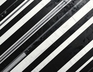 Dynamic Black and White Diagonal Stripes on Textured Surface