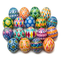 Colorful Decorated Easter Eggs