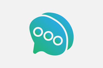 Obraz premium A variation of the messaging symbol, representing active conversation or 