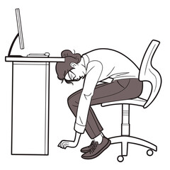 Man sitting at desk looking stressed and tired