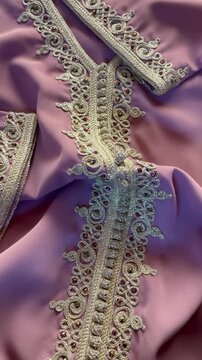 Moroccan jellaba Embroidery Details. women clothing.	