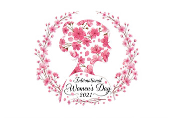 Obraz premium Elegant floral design with a vintage ribbon and decorative border framing a floral motif