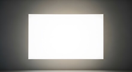 Obraz premium Image of the blank canvas in the darkroom and the frame on the wall