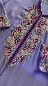 Moroccan jellaba Embroidery Details. women clothing.	