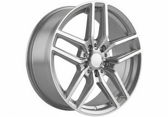 Obraz premium A high-quality chrome alloy wheel with a modern and stylish design