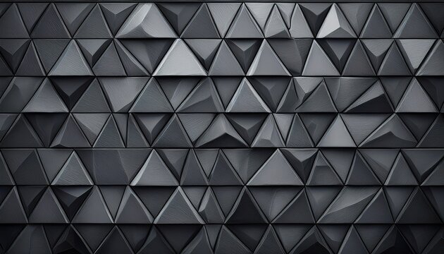 dark gray triangular stone tile wall geometric pattern background texture