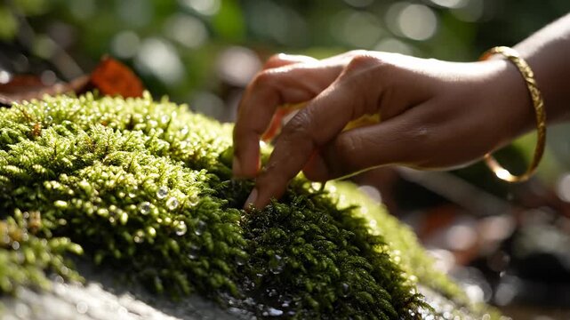 Touching the Moss - A Gentle Exploration of Natures Textures.