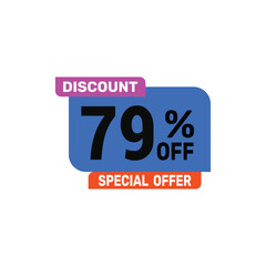79 percent off special offer discount banner for sales
