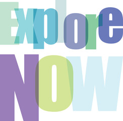 Colorful Gradient Text Now Typography Design