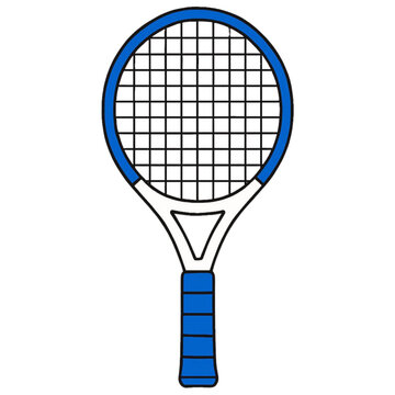 Minimal Tennis Racket Vector Illustration