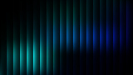 Abstract Vertical Light Stripes with Teal to Blue Gradient on a Dark Background
