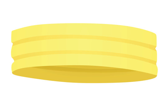Yellow  sport head band. vector illustration