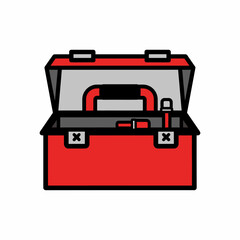 Fototapeta premium A Red Tool Box