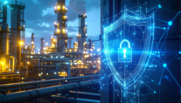 Industrial Security and Protection Concept.