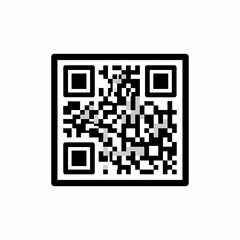 A close-up shot of a QR code