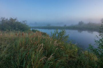 fog on the lake