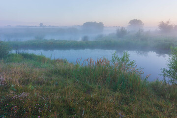 misty morning on the river