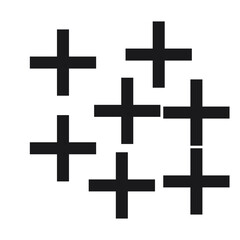 Fototapeta premium Abstract Black Plus Symbols on Light Background