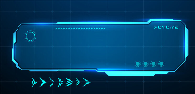 Futuristic HUD interface or text box frames vector illustration