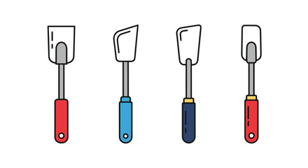 Lab Spatula Line art dynamic modern color vector