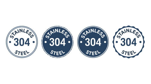Grade 304 Stainless Steel Material Certification Badges, Heavy Duty Metal Quality Labels for Kitchenware and Construction Hardware Branding