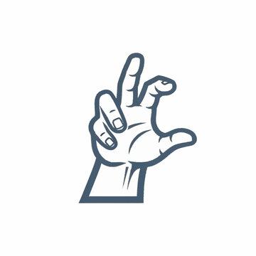 Stylized Illustration of a Reaching Hand with Fingers Curled.