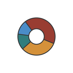 diagram vector icon. flat sign for mobile concept and web design. Symbol, logo illustration. Vector graphics