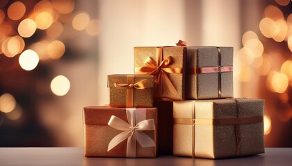 Obraz premium stack of gift boxes