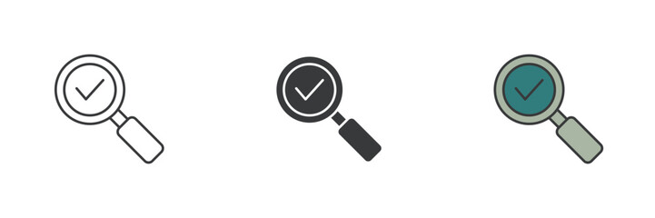 analyzing icon. Symbol sign for mobile concept and web design. Vector icon, Vector graphics