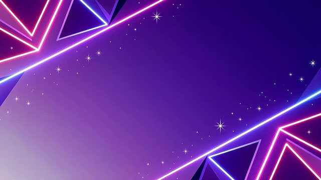 Neon geometric starry background