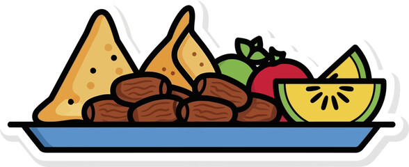 Plate Of Snacks With Dates And Pastry