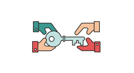 Hands holding puzzle pieces together.