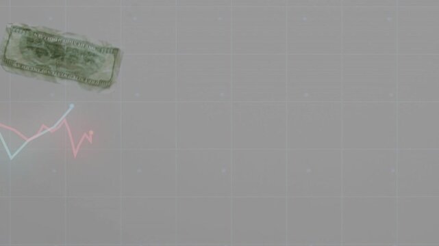 Green bill entering TL causing neon spikes while sliding diagonally and rotating, showing trend