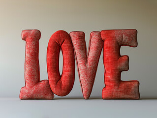 ラブをクッションで表した素敵なグラフィック