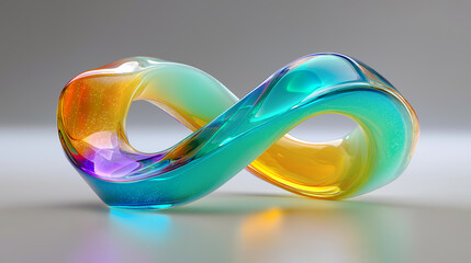 クリスタルでできたアブストラクトオブジェ