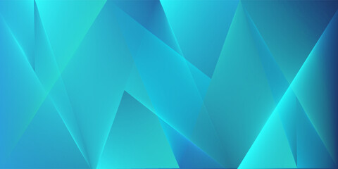 Fototapeta premium Abstract background with blue and teal colors. The background features a gradient and textured style with overlapping geometric shapes. Minimal abstract gradient geometric vector background