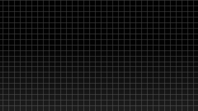 Animated gradient black background with grid moving wards. Horizontal Grid background video , dark color grid ,4K loop able footage video.