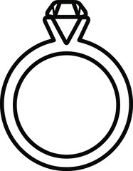 Obraz premium A simple line drawing of a diamond ring