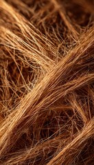 Macro Close-Up of Interwoven Straw Fibers with Detailed Natural Texture