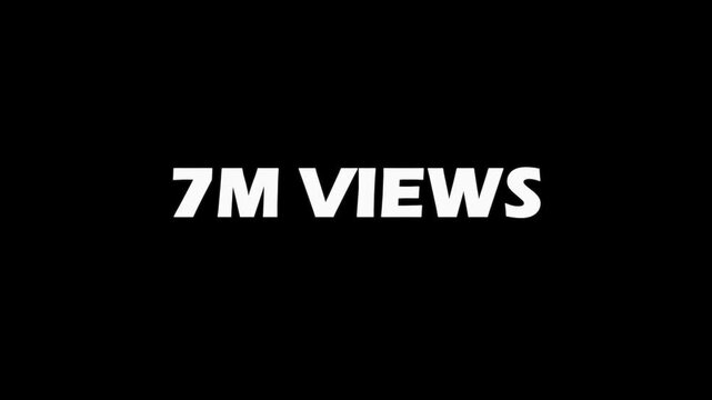 7m views announcement text animation