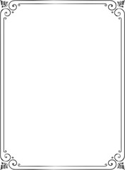 Classic silver frame with corner ornament