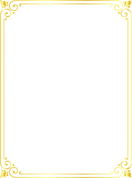 Classic gold frame with corner ornamentation