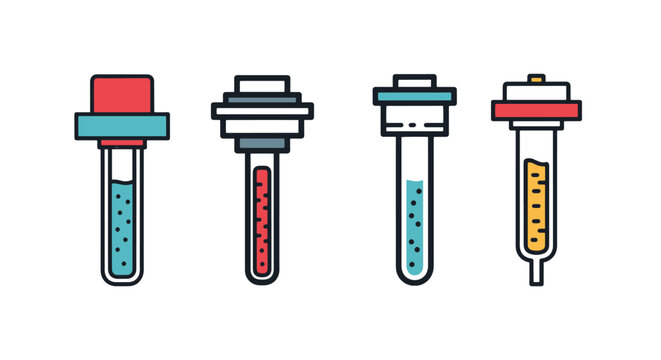 Microfiltration Tube colorful creative design illustration