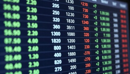 Obraz premium Volatility and growth in the trading market analyzing risks through data in a digital environment