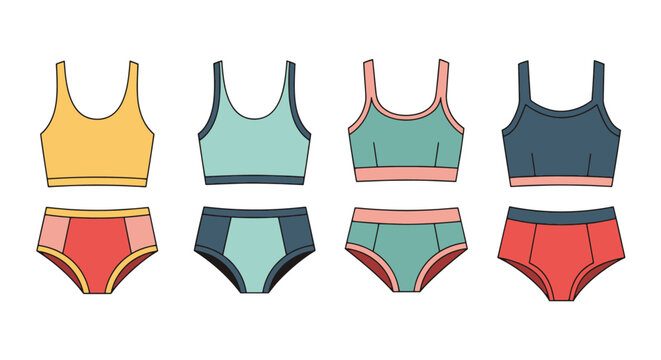 Playsuit Line art modern smooth abstract vector