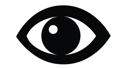 Obraz premium Stylized black and white illustration of a single human eye facing forward