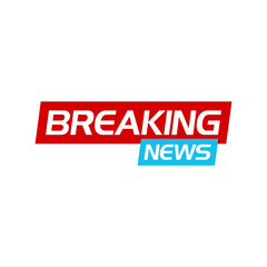 Obraz premium Breaking News Banner Simple icon isolated on white background