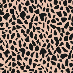 Seamless Pink and Black Abstract Animal Print Pattern Background